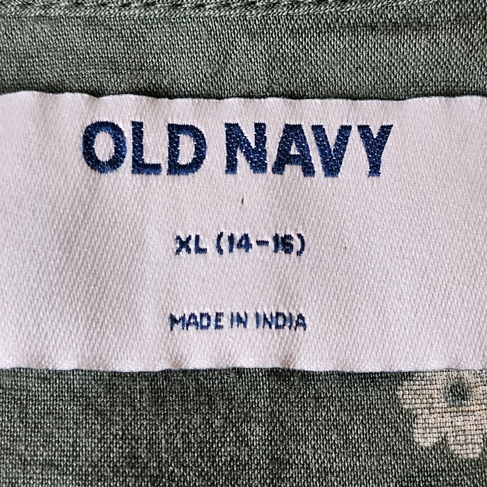 Old Navy Green Floral Mini Dress